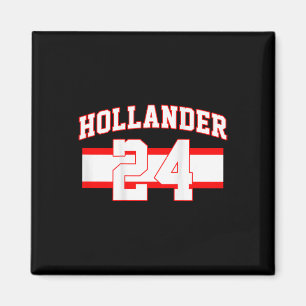Hollander Hockey 24 Style Name Number Fan Magnet