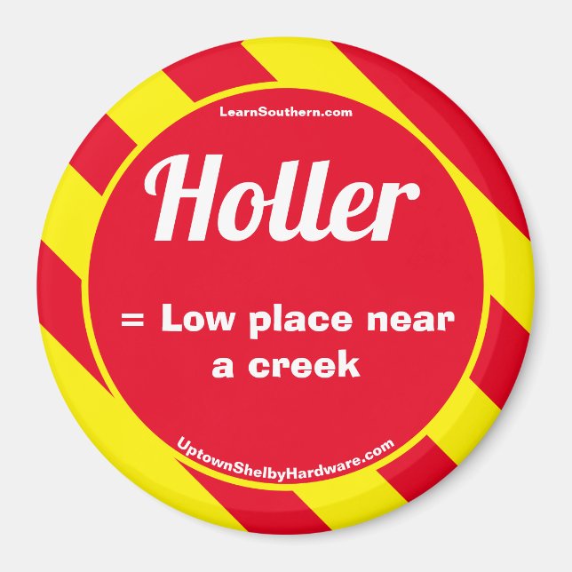 Holler Red/Yellow Magnet (Front)