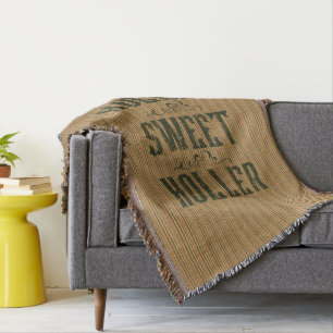 Holler Sweet Holler Rustic Country Throw Blanket