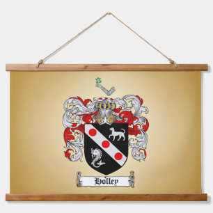 Holley Family Crest  Hanging Tapestry