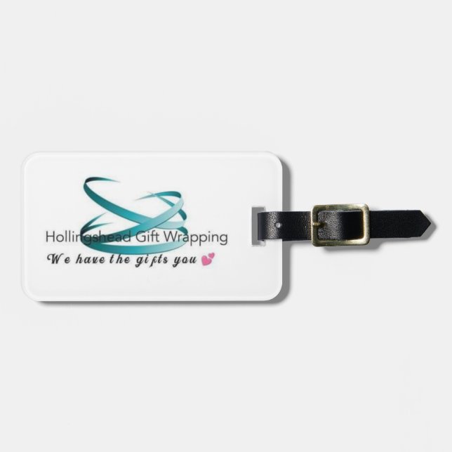 Hollingshead Gift Wrapping Luggage Tag (Front Horizontal)