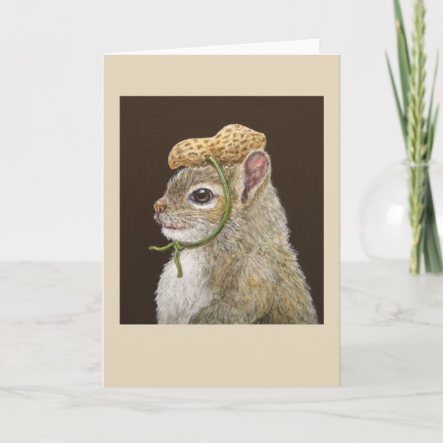 Hollis the baby squirrel greeting card (Front)