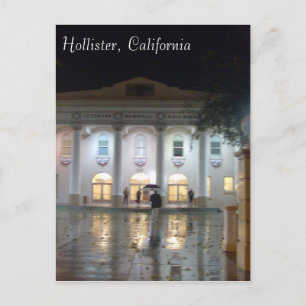 Hollister, CA Veterans' Memorial Building Postcard