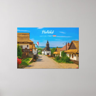 Hollókő, Hungary - Historic Village Street Canvas Print