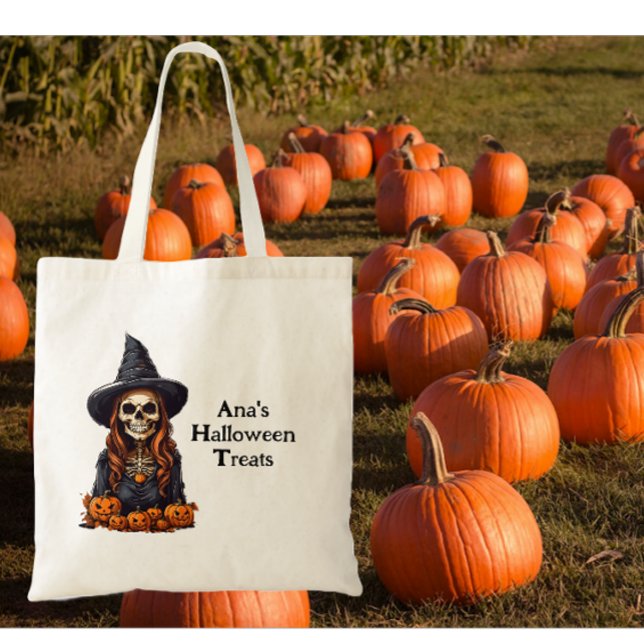 Hollow-Eyed Witch Skeleton Tote Bag (Creator Uploaded)