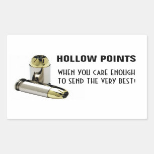 HOLLOW POINTS RECTANGULAR STICKER