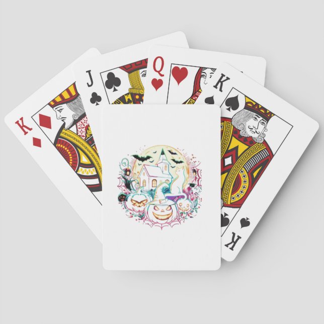 Holloween Pumpkin classic play card (Back)