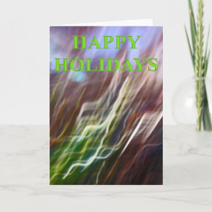 holly abstract happy holidays holiday card