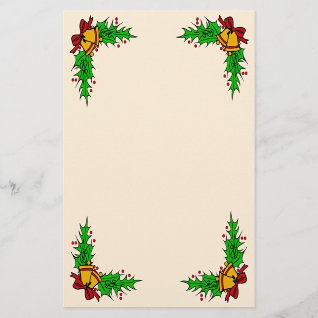 Holly And Bells Stationery (Front)