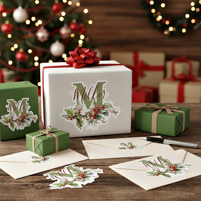 Holly and berries personalised (Creator Uploaded)