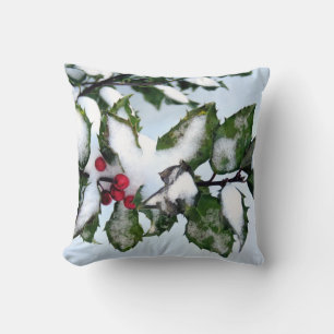 Holly and berries - pillow