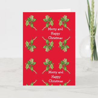 Holly and Berry Christmas Card
