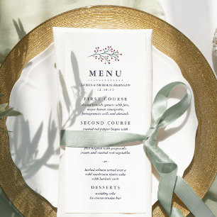 Holly and Pine Custom Wedding Menu