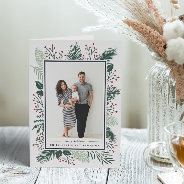 Holly and Pine | Folded Holiday Photo (Creator Uploaded)