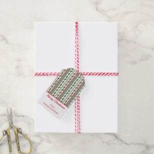 Holly and Stripe Holiday Gift Tags