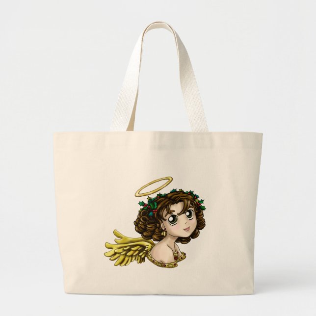 Holly Angel Large Tote Bag (Front)