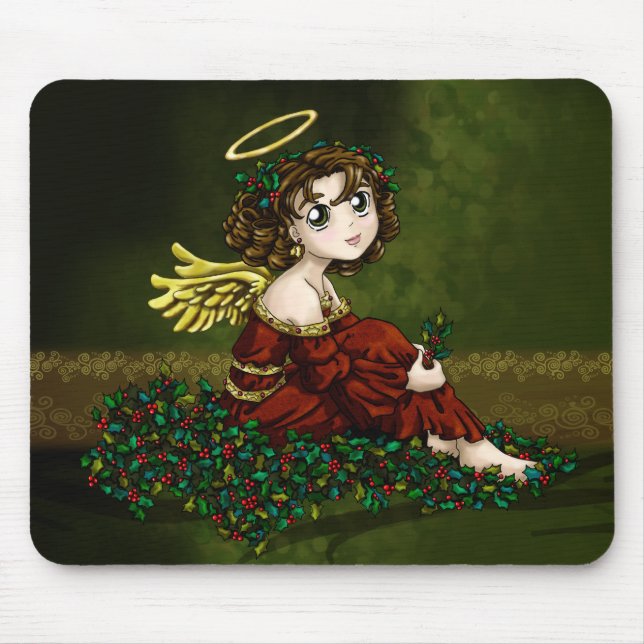 Holly Angel Mouse Pad (Front)