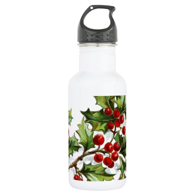 Holly Berries 001 532 Ml Water Bottle (Front)