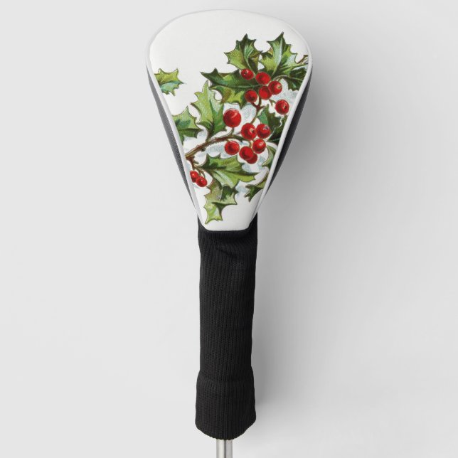 Holly Berries 001 Golf Head Cover (Front)