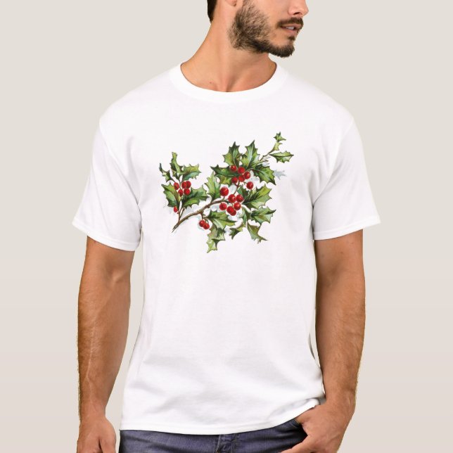 Holly Berries 001 T-Shirt (Front)