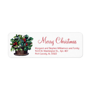 Holly Berries Christmas Greenery Festive Red Green