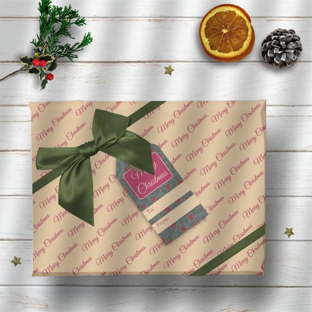 Holly Berries Christmas Wrapping Paper (Creator Uploaded)