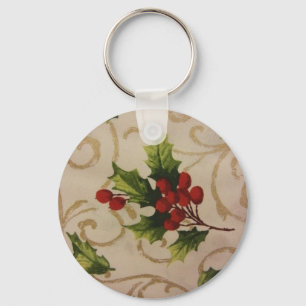 Holly Berries Key Ring