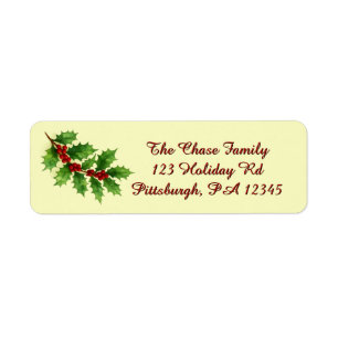 Holly & Berries return address
