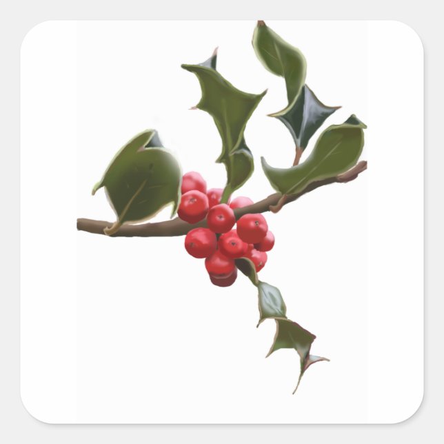 Holly Berries Sticker (Front)