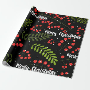 Holly Berries Wrapping Paper