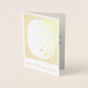 Holly-Berry Art-Nouveau Greeting Foil Card