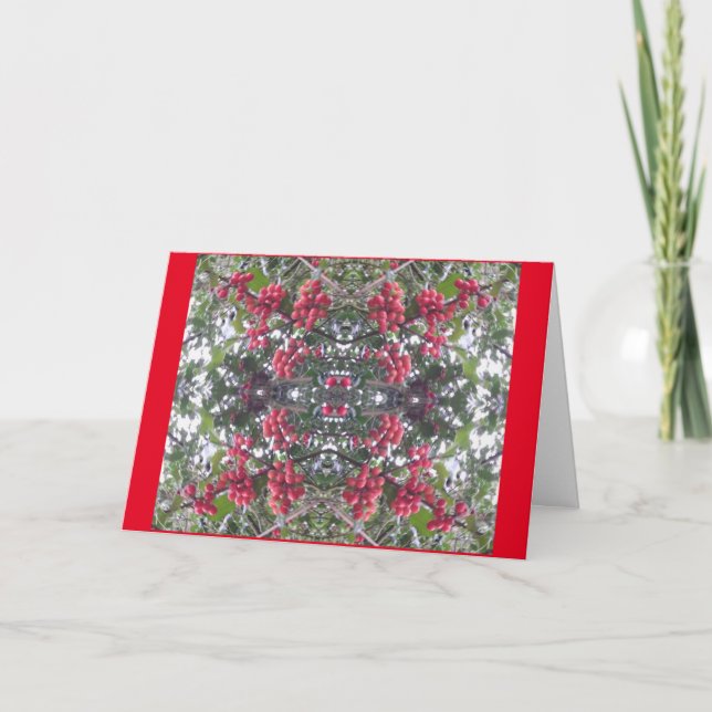 Holly Berry Card 802A - Seasonal Cheer (Front)