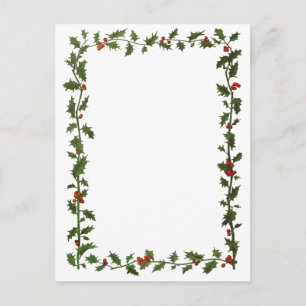 Holly Berry Christmas Border Holiday