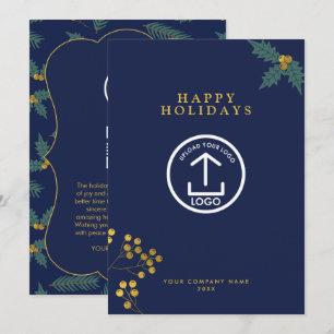 Holly Berry Christmas Business QR Code Christmas Invitation