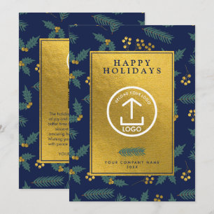 Holly Berry Christmas Business QR Code Christmas Invitation