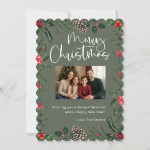 Holly Berry Christmas Card
