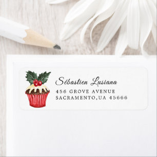 Holly Berry Christmas Holiday Return Address
