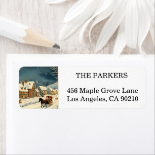 Holly Berry Christmas Holiday Return Address Label
