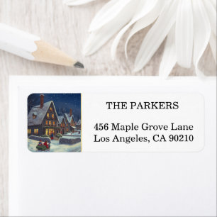Holly Berry Christmas Holiday Return Address Label