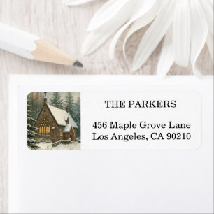 Holly Berry Christmas Holiday Return Address Label