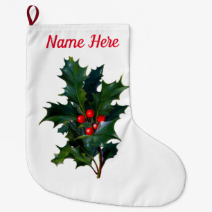 Holly Berry Christmas Stocking