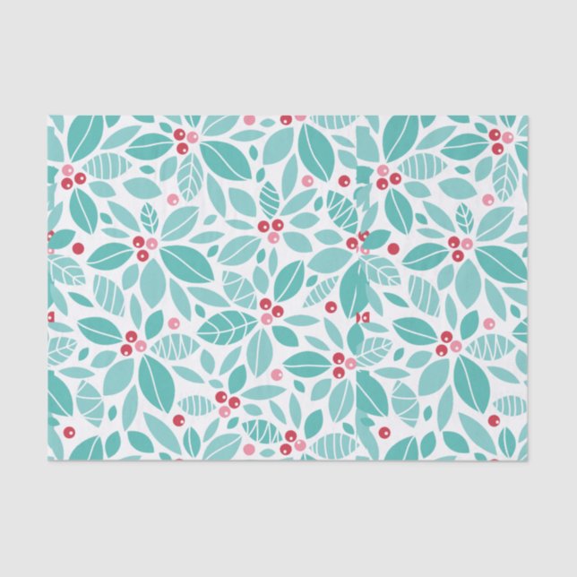 Holly Berry Christmas Tissue Paper (Front)