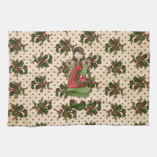 Holly Berry Christmas towel