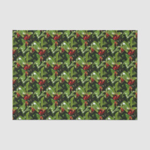 Holly Berry Christmas Wrapping Paper