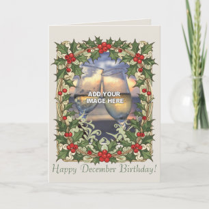 Holly-Berry Decorative Christmas-Holiday Card
