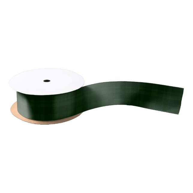 Holly Berry Green Tartan Satin Ribbon (Spool)
