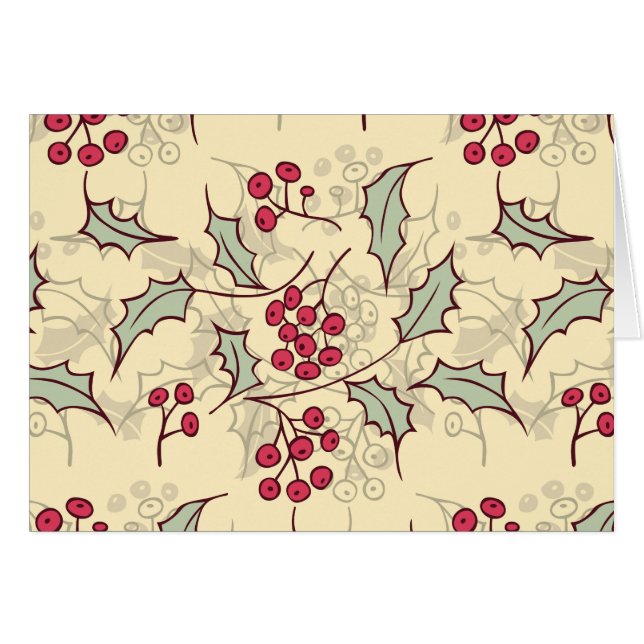Holly berry pattern design (Front Horizontal)