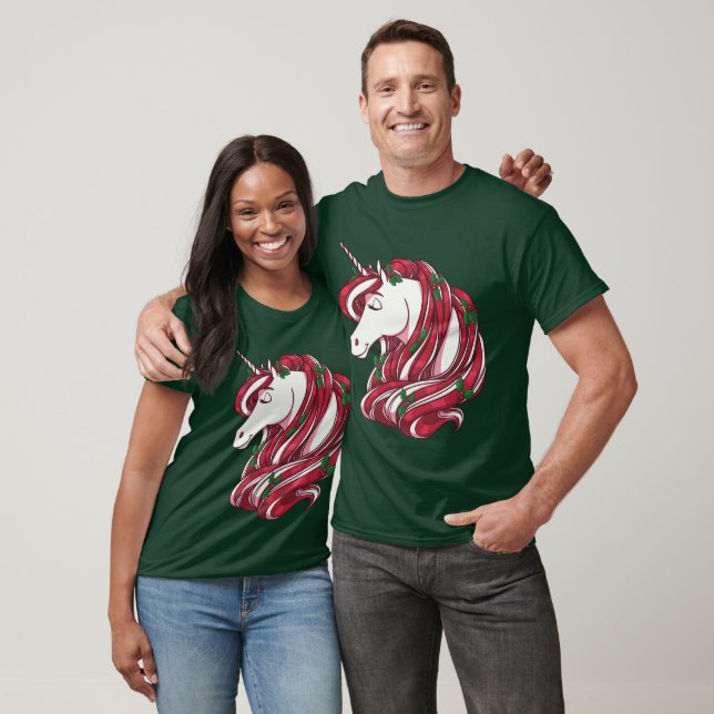 Holly Berry Unicorn T-Shirt (Unisex)