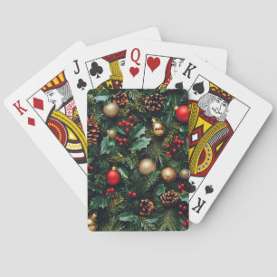 Holly Berry Winter Wonderland Playing Cards