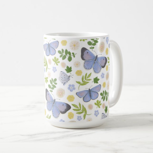 Holly Blue Butterfly Coffee Mug (Front Right)